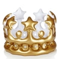thumbnail image 4 of Viflosae Clearance Gold Party Kids Children PVC Birthday Hat Inflatable Hat Savings, 4 of 5