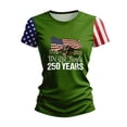 thumbnail image 2 of KDDYLITQ Womens United States 250th Anniversary Tshirt Fourth Of July 250th Birthday Crew Neck Tops 4th July Usa Star Stripes Patriotic T-Shirts American Flag 2026 Short Sleeve Blouses Army Green 3XL, 2 of 6