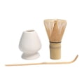 thumbnail image 1 of Bearachild Juego de Matcha japonés 3 en 1, batidor de bambú seguro, juegos de té de cucharadita, tienda de bebidas para interiores, herramientas para Teteras Blanco Bearachild HA010720-02B, 1 of 6