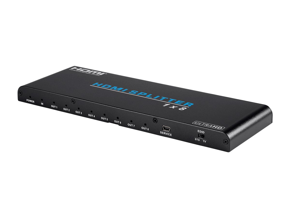 Monoprice Blackbird 4K Pro 1x8 HDMI Splitter With HDCP 2.2 and EDID