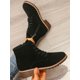 thumbnail image 5 of Oucaili Botas para mujer con cordones botines de tobillo botas bajas botas de combate de trabajo, 5 of 5