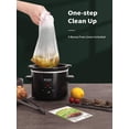 thumbnail image 2 of KOOC Small Slow Cooker, 2-Quart, Free Liners Included for Easy Clean-up, Upgraded Ceramic Pot, Adjustable Temp, Nutrient Loss Reduction, Stainless St, 2 of 7