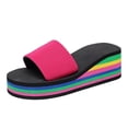 thumbnail image 2 of IUJSOY Women's Platform Flip Flops with Arch Support Comfortable Yoga Mat Wedge Thong Slippers, 2 of 9