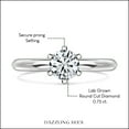 thumbnail image 2 of Dazzlingrock Collection IGI Certified 0.75 Carat Round Lab Grown White Diamond 6 Prong Classic Solitaire Engagement Ring for Women in 14K Solid White Gold Size 9, 2 of 6
