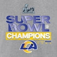 thumbnail image 4 of Women's Fanatics Heathered Gray Los Angeles Rams Super Bowl LVI Champions Locker Room Trophy Collection Pullover Hoodie, 4 of 4