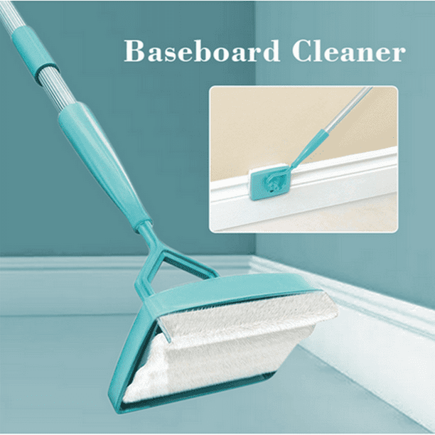 Baseboard Buddy Cleaning Mop Walk Glide Extendable Microfiber Dust ...