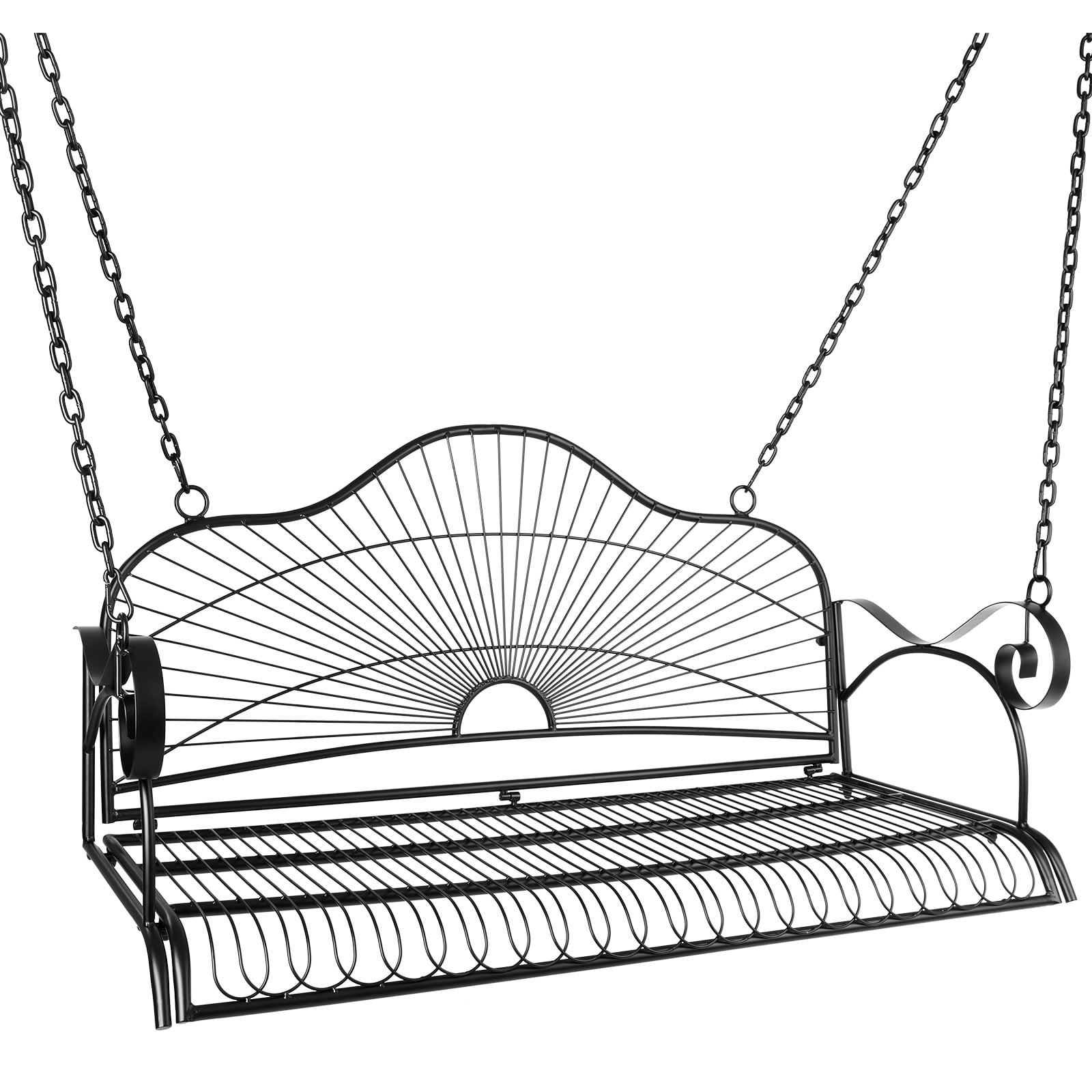 Metal Porch Swing, Metal Outdoor Hanging Porch Swing, Iron Patio Porch