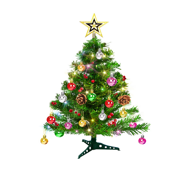 60cm Tabletop Christmas Tree Battery Operated rtificial Mini DIY ...