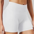 thumbnail image 5 of felwors High Waisted Biker Shorts Tummy Control Seamless Workout Yoga Running Volleyball White for Size L, 5 of 9