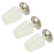 Uxcell 17mm to 23mm Silicone Rubber Tapered Plug with Handle Solid White 3 Pack