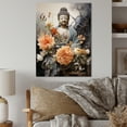 thumbnail image 2 of Designart "Coral Blue Buddhist Art Buddhas peaceful" Buddhism Metal Art Print, 2 of 5