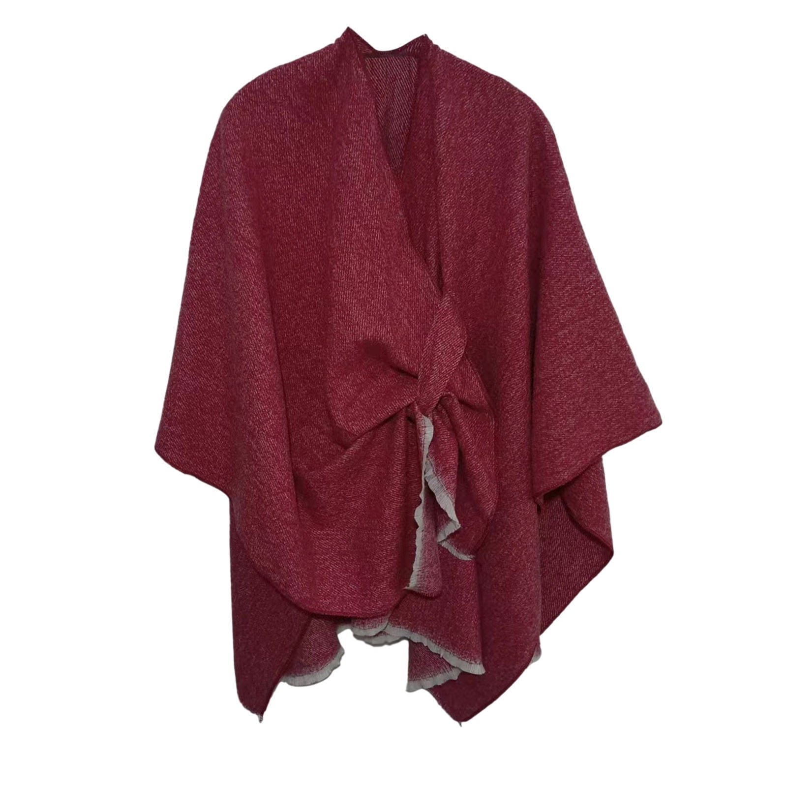 Hontri Foulard Châle En Solde, Châle De Voyage à Carreaux Pour Femmes, Poncho Ouvert, Chandail Chaud Surdimensionné, Cardigan Décontracté Adapté Pour L' Automne Et L'Hiver