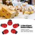 thumbnail image 6 of BIMZUC 100PCS Small Wooden Insect Stickers Mini Ladybugs Decorative Sticker for Embellishment Card Making Crafts, 6 of 7