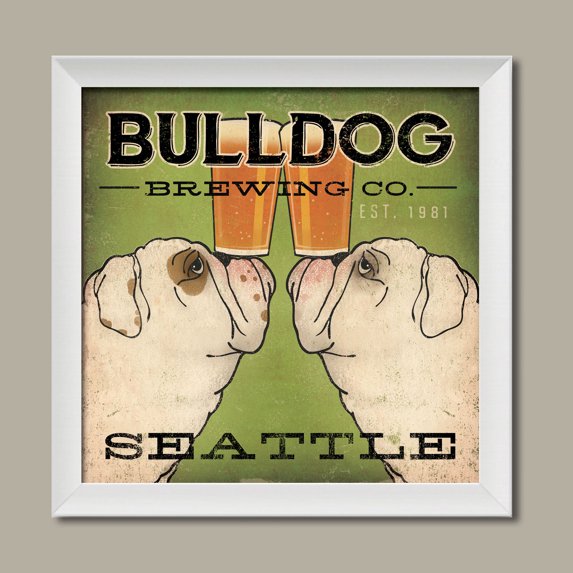 Bulldog Brewing Co Seattle by Ryan Fowler; One 12x12 White Framed Print
