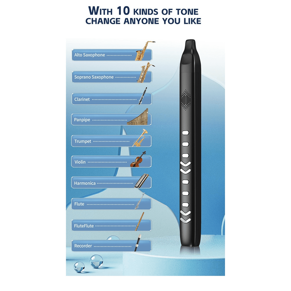 Electronic Wind Saxophone MIDI Mini Digital Pocket Sax Music Instrument with 4 Hour Operation Time for Beginner