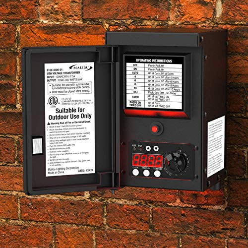 Malibu 300-Watt Transformer with Timer and Sunlight Sensor for Low