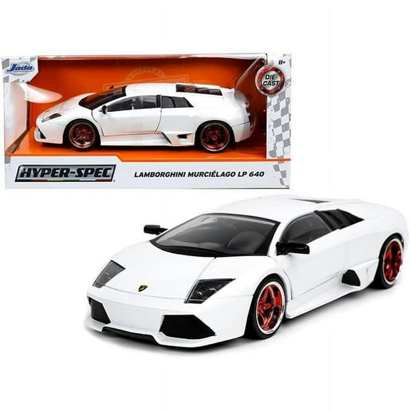 Lamborghini Murcielago LP640 Hyper-Spec 1 by 24 Scale Diecast Model Car, White