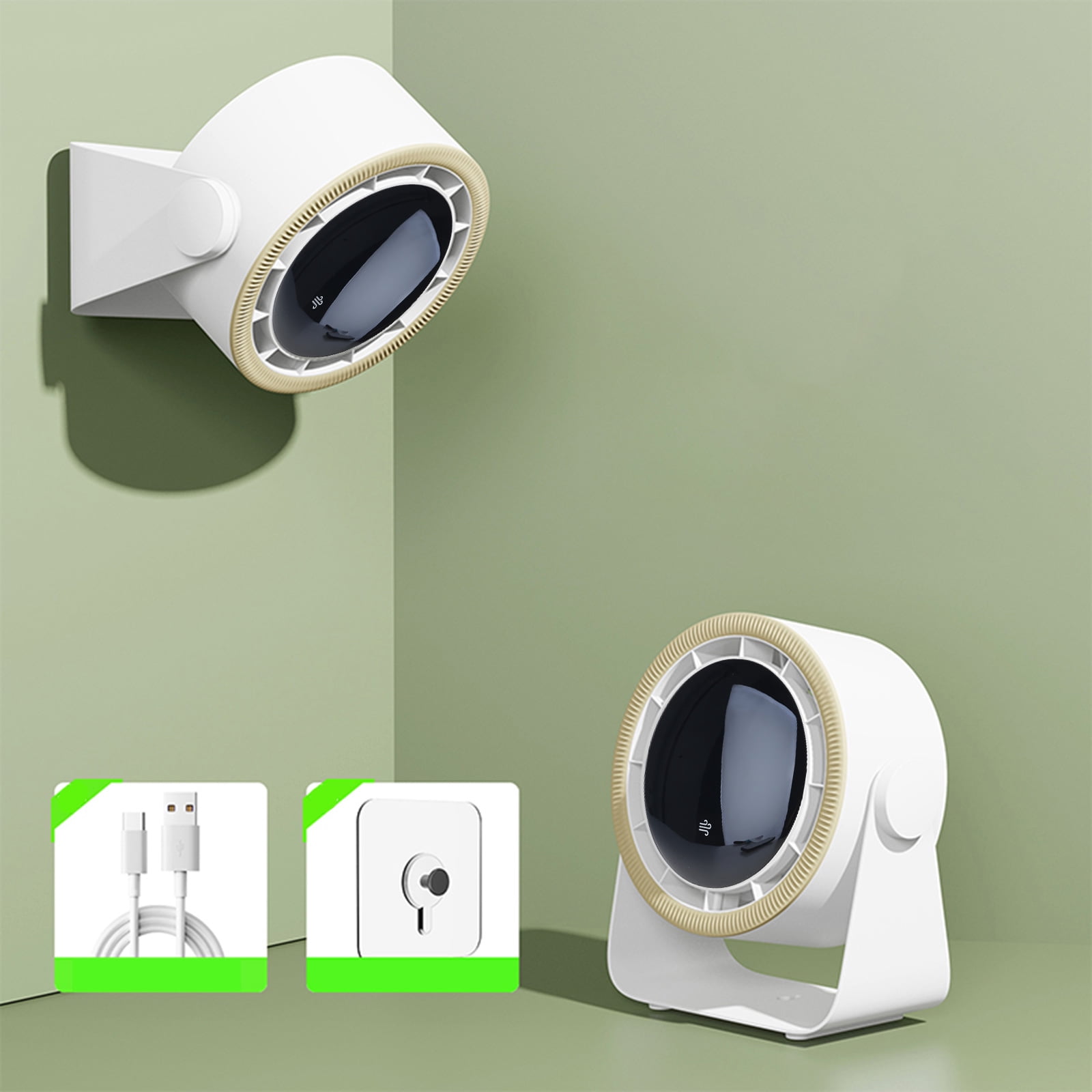 USB Rechargeable Desk Fan Hangings Ceiling Fan 3600mAh Operated 100 Speed Hangings Fan for Home Bathroom Kitchen