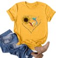 thumbnail image 4 of Pntutb Mujeres Casual Carta Impresión Mangas Cortas O-Cuello Camiseta Suelta Blusa tops Pntutb Pntutb-3579, 4 of 5