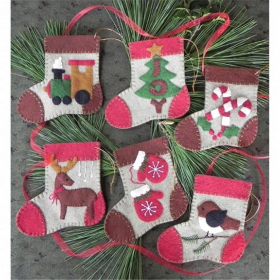 Warm Feet Stocking Ornament Kit - Makes 6 Ornaments