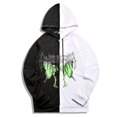 thumbnail image 3 of Sudadera holgada de manga larga con capucha y estampado clásico de Halloween para mujer Pompotops FGAJ17805, 3 of 4