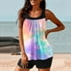 thumbnail image 5 of Trajes de baño tankini para mujer Trajes de baño de dos piezas con espalda de tiras y estampado conservador para mujer Traje de baño de dos piezas para mujer, 5 of 5