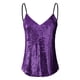 thumbnail image 3 of Camiseta sin mangas con lentejuelas y cuello en V para mujer: top corto sexy con tirantes para fiestas/verano, material brillante con ajuste elástico, 3 of 3