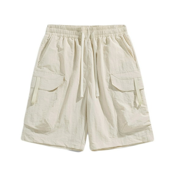 UVEASISHA Men's Cargo Shorts Clearance Mens Summer Shorts for Men Athletic Plus Size Hiking Shorts Multi-Pockets Relaxed Summer Work Shorts Beige,M