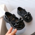 thumbnail image 2 of ASFGIMUJ Baby Dress Shoes Girl Size 3.5 Years-4 Years Lacquer Leather Bow Big Head Leather Fashion Princess Dance Toddler Sneakers, 2 of 5