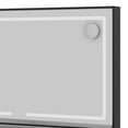 thumbnail image 3 of Dextrus LED Lights Mirror Vanity Desk Glass Top Drawers Table Set Black, 3 of 10