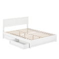 thumbnail image 2 of AFI Lylah Queen Solid Wood Platform Bed with Panel Footboard and Storage Drawers, White, 2 of 16