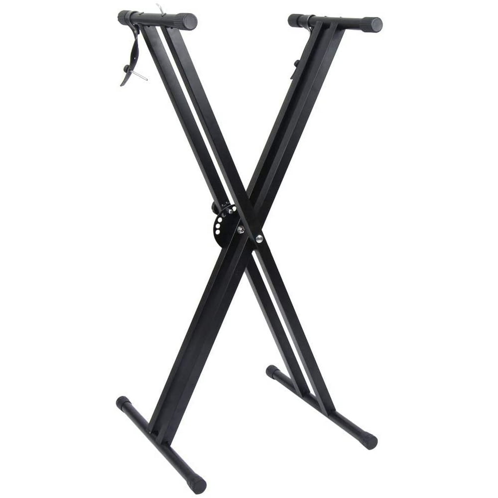 Keyboard Stand Heavy Duty Double Braced 6 Gears Adjustable for All Keyboards Black