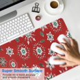 thumbnail image 4 of Long Mouse Pads for Desk,Red Christmas Snowflake Pattern Desk Mats on Top Of Desks, Desk Mouse Pad Extra Large with 3mm Non-Slip Base and Stitched Edge for Gaming,Office,Work,Home 31.5x15.7in, 4 of 5
