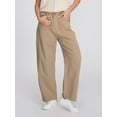 thumbnail image 4 of Women Loose Jeans Solid Color Mid-Rise Barrel Denim Pants, 4 of 8