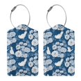 thumbnail image 3 of Sikiie Rose Flowers Luggage Tag for Suitcase Leather Baggage Tag with Stainless Steel Loop Privacy Cover for Women Men Girls-2 PCS, 3 of 5