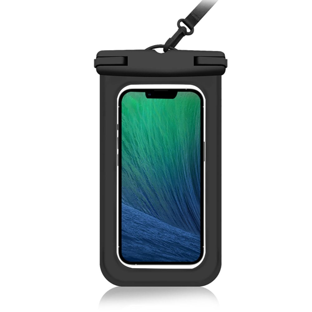 MoKo Waterproof Phone Pouch, Underwater Waterproof Cellphone Case Dry Bag with, Black