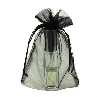 Black organza bag, gold butterfly, gift bag, small, jewelry pouch, wedding,  mesh bags BMB97B – J C PEARL