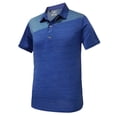 thumbnail image 1 of Monterey Club Men's Melange Flash Colorblock Golf Polo Shirt #1276, 1 of 2