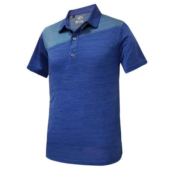 Monterey Club Men's Melange Flash Colorblock Golf Polo Shirt #1276