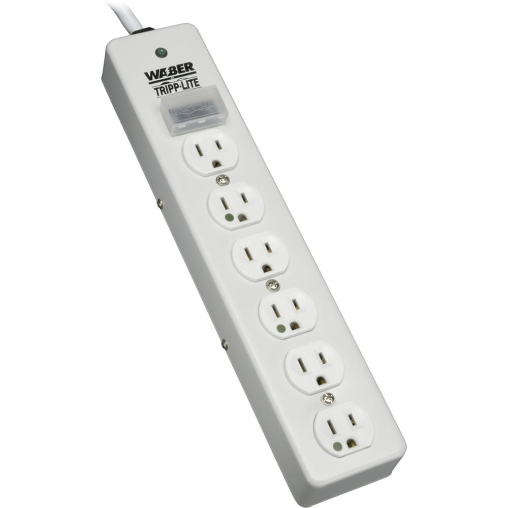 Tripp Lite Surge Protector Power Strip Medical Hospital RT Angle Plug 6