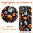 thumbnail image 2 of Cute Halloween Ghost & Pumpkin Phone Case, Spooky Floral Autumn Aesthetic, Orange & Navy Fall iPhone Cover for iPhone 16/15/14/13/12/11, 2 of 6