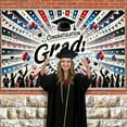 thumbnail image 3 of DAMAI Congrats Grad Backdrop Gold Graduation Party Backdrop for Photography 5.9x3.6FT Class of 2025 Congratulate Graduation Prom Party Decorations Banner Photo Studio Props ﻿, 3 of 6