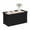 Black, variant on PINPLUS 30 " Ottoman with Storage Bench, Folable Ottoman Coffee Table with Tray, Foot Rest, Toy Chest Box for Living Room, Bedroom, Linen Fabric, Black