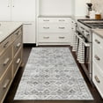 thumbnail image 3 of ReaLife Machine Washable Rug - Stain Resistant, Non-Shed - Eco-Friendly, Padded, Family & Pet Friendly - Made from Premium Recycled Fibers - Zara Distressed - Ivory, Lt Grey/Blue Blush - 2'6" x 8', 3 of 5