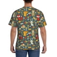 thumbnail image 3 of Bixox Men's Cute Animal Forest Printed Short Sleeve Skinny Athletic T-Shirt, 3 of 6