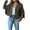 Army Green, variant on cllios Women Fringe Jacket Faux Suede Cardigan with Tassel Long Sleeve Lapel Vintage Cropped Coats Motor Biker Outerwear