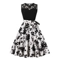 thumbnail image 1 of Vestido de Verano de las Mujeres Impreso Cuello Redondo sin Mangas, Estilo Casual de una Línea para Ocasiones Diarias, Primavera Y Clima Cálido, 1 of 7
