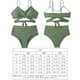 thumbnail image 2 of Conjuntos De Bikini De Cintura Alta Conjuntos de bikini de cintura alta para mujer Traje de baño sexy de ropa de playa simple dividida (Verde L) Ygjytge para Mujer Verde T S, 2 of 8