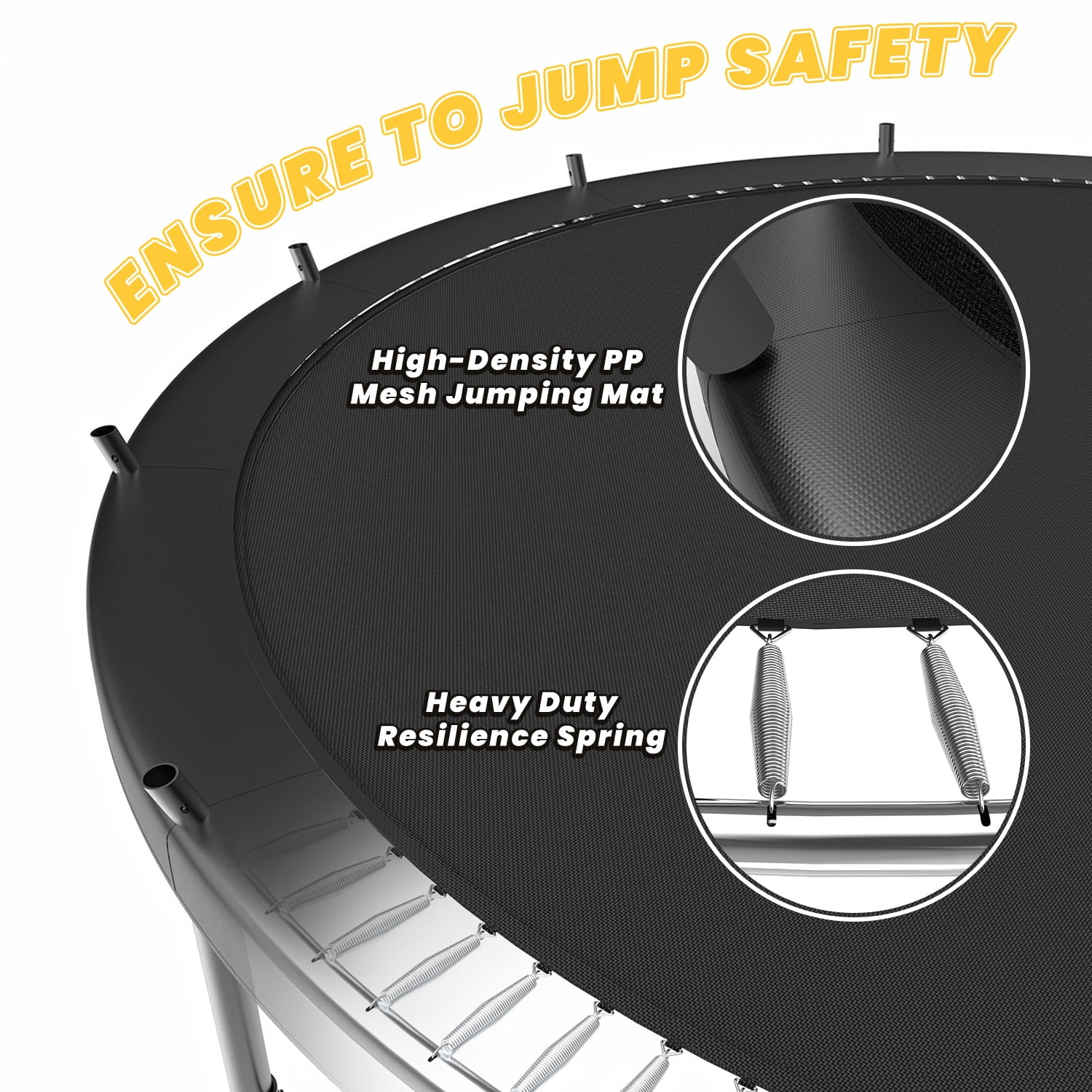 Mersco 16FT Heavy Duty Trampoline with Enclosure Net , Slide Outdoor Big Trampoline for Backyard,Kids Trampoline with Basketball Hoop,Birthday and Holiday Gifts for Kids,Black
