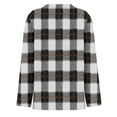 thumbnail image 6 of Women Tunic Tops Long Sleeve Plaid Shirts Loose Fit Crewneck Color Block Blouse Chic Fall T Shirts Casual Blouse 2026 Gray 2XL, 6 of 6